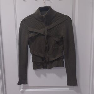 AKIRA Olive Ribbed Women's Jacket